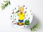 Preview: Caillou Tortenaufleger Ø 20cm, 0641w